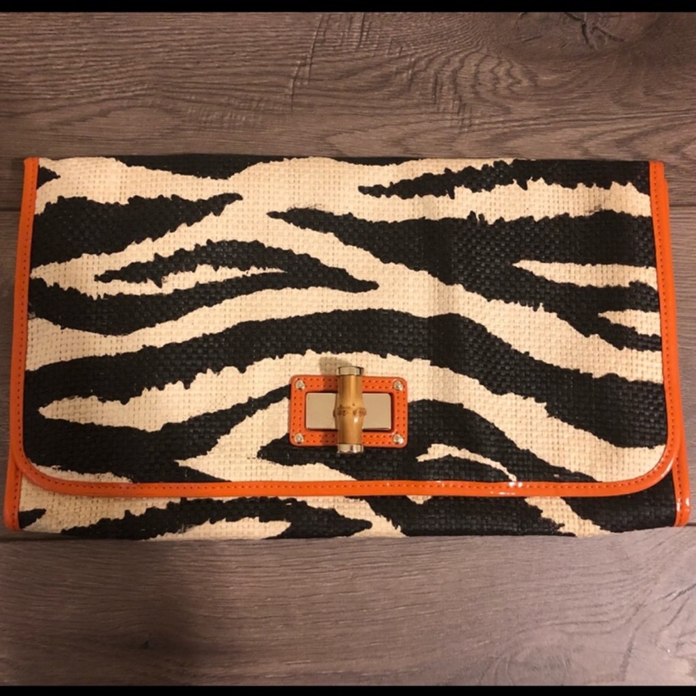 SOLD Kate Spade La Playe de Zebra Clutch